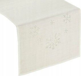 Abrosz karácsonyi futófelület 40x140 Judith ekri hópehely flitterek