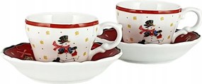 Porcelán Karácsonyi Csendes Éjszaka 2 db-os csésze szett eszpresszó csészealjjal100ml
