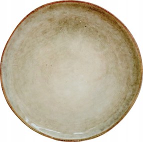 Ebédlő Tányér Nagy 28CM Kerámia Szürke Zöld Csempe Darabos