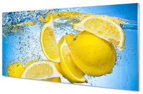 Akrilkép Lemon vízben 100x50 cm 2 fogas