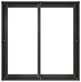 vidaXL fekete hidegen hengerelt acél növénytartó 80x80x40 cm