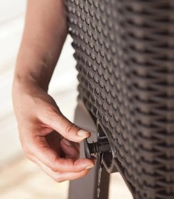 CURVER Virágcserép műrattan EASY GROW Barna