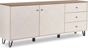 Komoda BACARDI 183 cm Kaszmir/Dąb Castello
