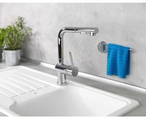 WENKO 5639100 - Papírtörlő-tartó TURBO-LOC KÜCHE 23x6,5 cm rozsdamentes acél/ezüstszínű