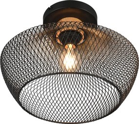 Fekete mennyezeti lámpa fém búrával ø 35 cm Valeria – Trio