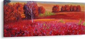Egy vörös táj képe (120x50 cm)