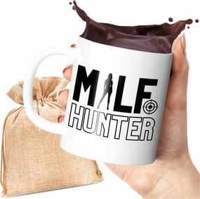 Bögre Nyomott Mintával Milf Hunter Vicces Nyomott Mintás Bögre 330 ML Kerámia Ajándék