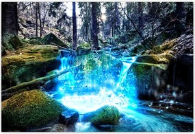 Poszterek 200x135 Vízesés a folyón Hegyek