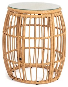 Műrattan kerek kerti tárolóasztal ø 47 cm Vistdal - Bonami Essentials