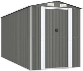 vidaXL világosszürke horganyzott acél kerti fészer 192 x 440 x 223 cm
