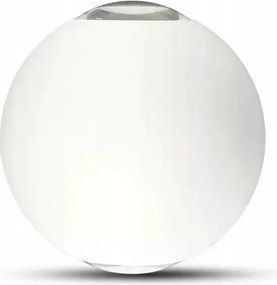 Kültéri LED-es kerti fali lámpa fehér kerek gömb 3000K V-tac
