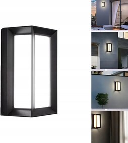 Kültéri Led Fali Lámpa Bejárati Ajtó Felett Mozgásérzékelővel Fehér Hideg