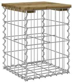 impregnált fenyőfa gabion kerti pad 33 x 31 x 42 cm
