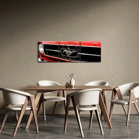 Kép - egy piros autó részlete (órával) (90x30 cm)