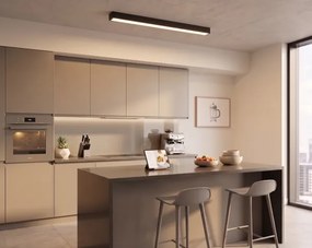 LED Felületre szerelt/zsinóros függeszték LED/44W/230V 3000K 120 cm fekete