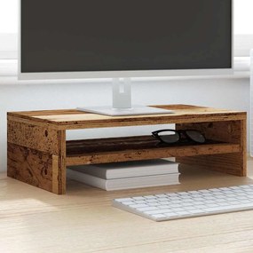 Régi fa forgácslap monitorállvány 42 x 24 x 13 cm
