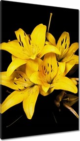 Vászonkép 80x120 Sárga liliom csokor