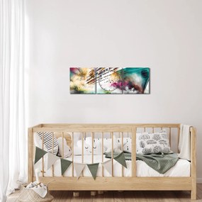 Kép - Akvarell tenger (órával) (90x30 cm)