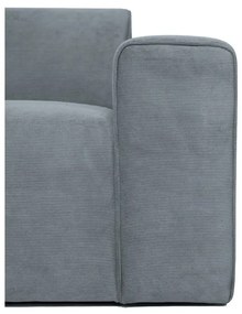 Szürke kordbársony sarokkanapé (bal oldali) Sting – Scandic