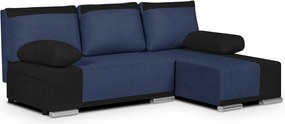 DROP Kinyitható sarokkanapé Sötétkék/fekete