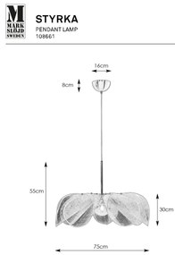 Markslöjd 108661 - Csillár zsinóron STYRKA 1xE27/40W/230V átm. 75 cm bézs