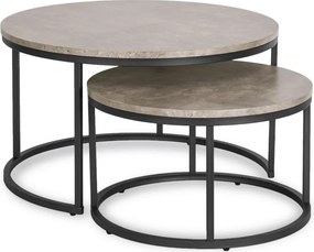 Dohányzóasztal szett ROCKY MAX beton/fekete