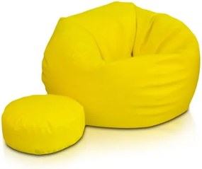 Babzsák Classic L eko-bőr TiaHome - Sárga