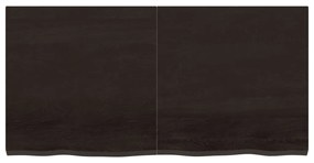 sötétbarna kezelt tömör tölgyfa asztallap 120x60x(2-4) cm