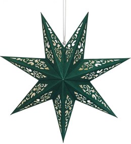 Karácsonyi papír csillag hétágú STARLET DELUXE 35 cm, zöld
