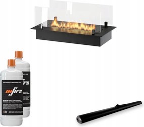 Biokandalló bútor Insert Slim fekete 600mm üveg