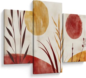 Kép - Növények és körök (90x60 cm)