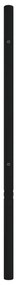 fekete fém fejtámla 120 cm