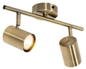 Modern bronz spotlámpa dönthető 2 lámpás - Jeana