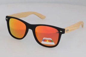 Narancssárga fa hatású tükrös „Wood 2” napszemüveg