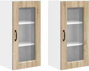 vidaXL Konyhaszekrény Kalmar 2 pcs Sonoma tölgy 40 x 31 x 80 cm
