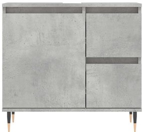 betonszürke szerelt fa fürdőszobaszekrény 65 x 33 x 60 cm