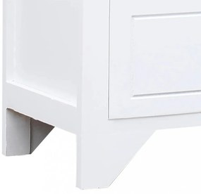 fehér tömör császárfa TV-szekrény 108 x 30 x 40 cm
