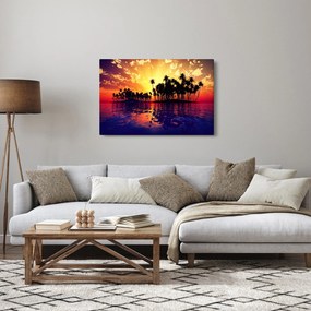 Egy sziget képe naplementekor (90x60 cm)