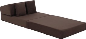 Összecsukható matrac/fotel, 2v1, barna Taupe, PELOS