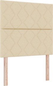 vidaXL Fejtámla Krém 100 cm szövet