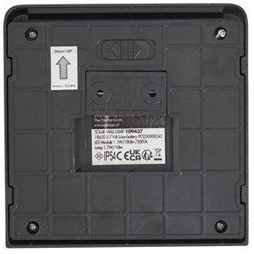 Fali lámpa fekete LED-del IP54 mozgásérzékelővel, szolár - Border