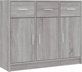 vidaXL szürke sonoma színű szerelt fa tálalószekrény 91x28x75 cm