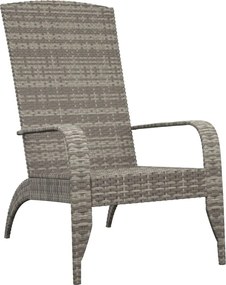 vidaXL szürke polyrattan Adirondack kerti szék