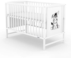 Gyerek kiságy New Baby BEA Zebra fehér