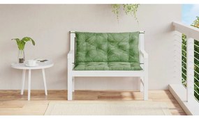 2 db levélmintás szövet kerti padpárna 100 x 50 x 7 cm