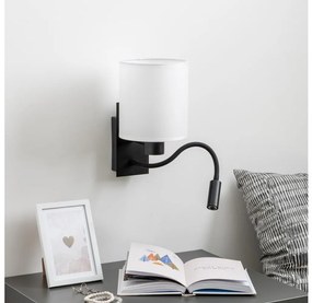 Brilagi - LED Fali lámpa NUBILA 1xE27/25W/230V + LED/3W fekete/fehér