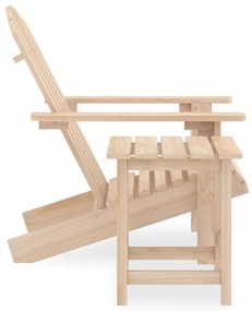 tömör fenyőfa kerti adirondack szék asztallal