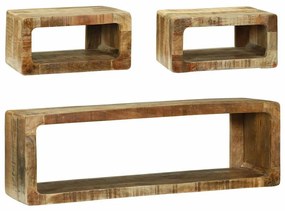 TV szekrény szett 3 pcs Barna 100 x 30 x 32 cm Tömör mangófa