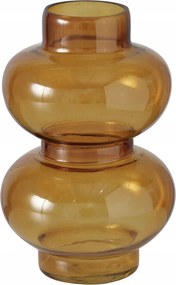 Üveg Váza Dekoratív Sárga Vízálló Kézzel Készített Melua 20X13 CM