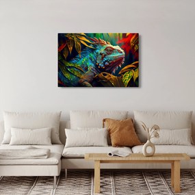 Kép - Színes leguán (90x60 cm)
